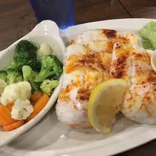 Fish broiled to perfection. I was in heaven.