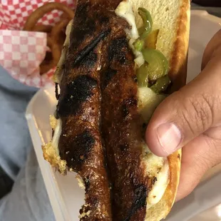 Sausage and pepper sandwich