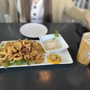 Spiked Caramel Cold Brew &amp; Calamari