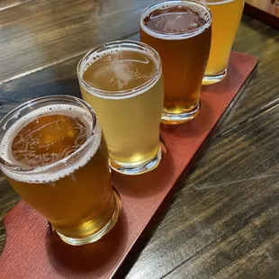 a flight of beers