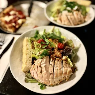 Parlor Salad (no salami, added jidori chicken)