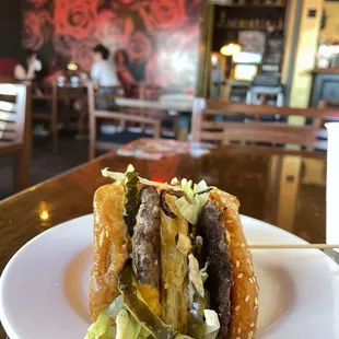 My burger! Double Mac style made with real food though