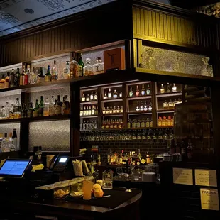 Bar with huge selection of whisky