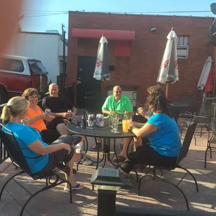 Large patio with music . Also have TV outside when there are events.