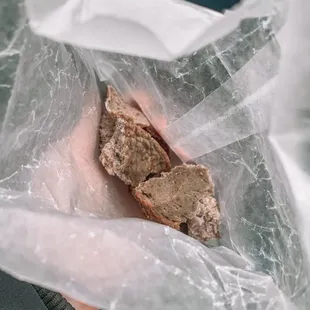 Gyro meat as a treat for our dog!