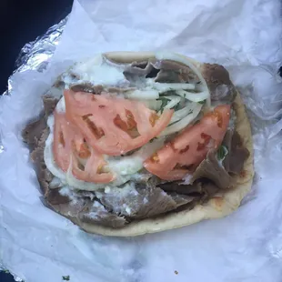 Gyro sandwich. $6.75