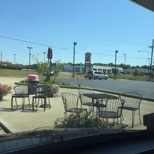 Outside seating only