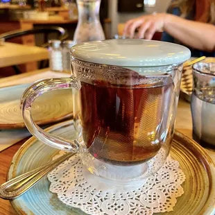 And lastly, my lavender (blackberry?) tea! And a dash of honey!!!