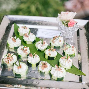 Cucumber with Bleu Cheese Mousse