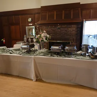 Buffet table