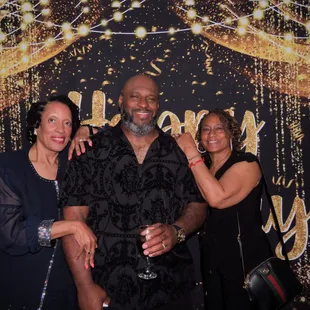 Mother in love, hubby and my mother in love's bestie down for the party!