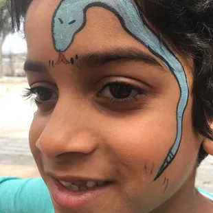 Snake face paint mask