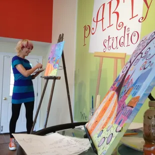 Our painting instructor.