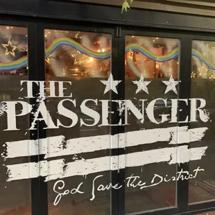 a sign on the window of a restaurant