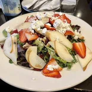 Strawberry, Walnut, and Pear Salad