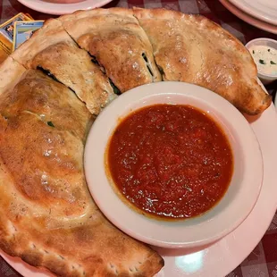Grilled Chicken and Spinach Calzone