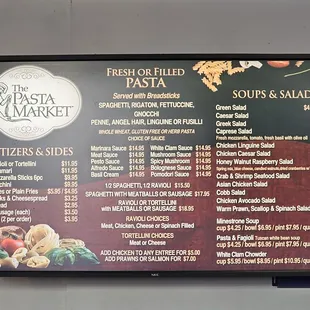 Menu as of June 2024