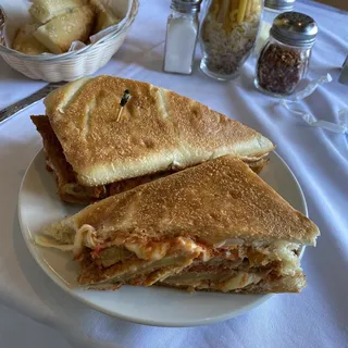 Eggplant Parmigiana Sandwich