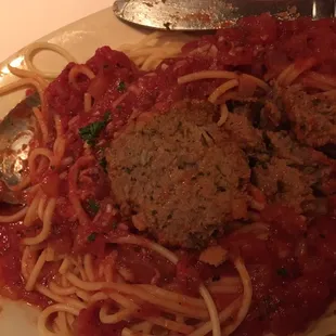 Interior of meatball