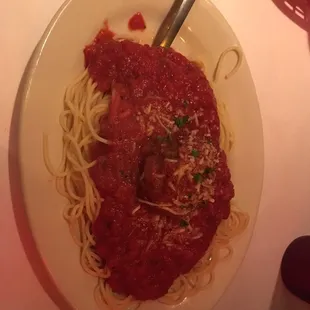 1/2 order Spaghetti with meatball