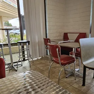 diner type chairs and tables