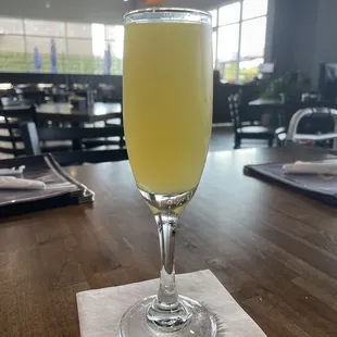 Mimosa with pineapple juice