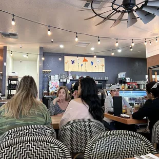 Inside seating.