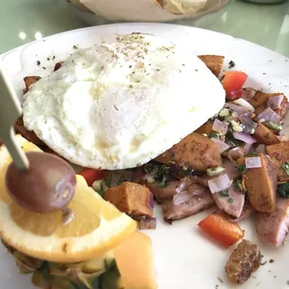 Sweet Potato Hash and Eggs*