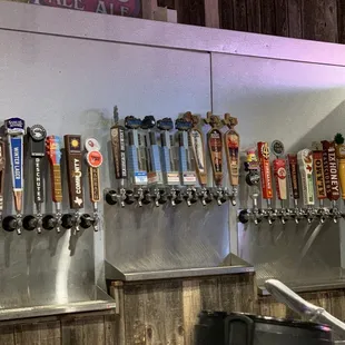 Just some of their many beers on tap.