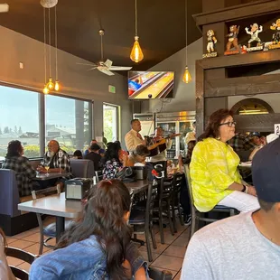 people sitting at tables