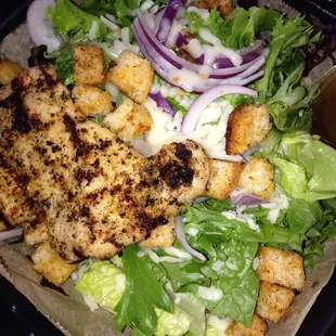 Mardi Gras limited menu....chicken salad!!! Yummy