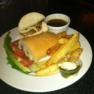 Joel orders the veal pot roast po-boy with AuJus