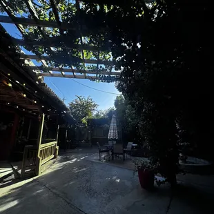 outside