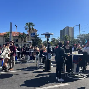 Parking lot converted for Gasparilla
