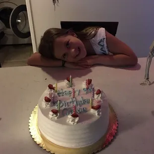 Strawberry custard cake! Thanks for making her birthday so special!