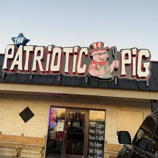 the front of the restaurant