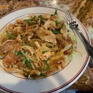 Chicken fajita salad