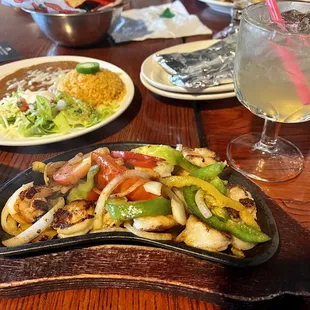 Shrimp fajitas- perfectly cooked