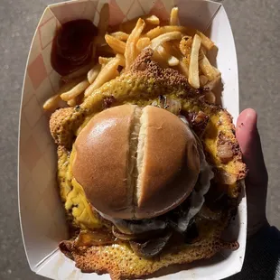 Patty wagon Charlie's angel burger