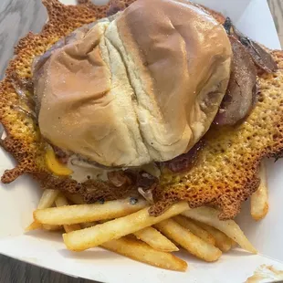 a sandwich and french fries