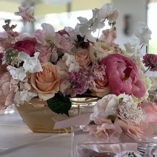Reception decorated table