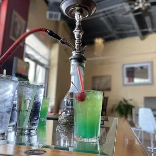 Hookah and liquid marijuana drink