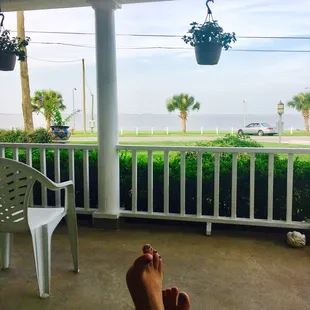 Kickin back on the front porch.