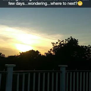 Sunset view from the top deck