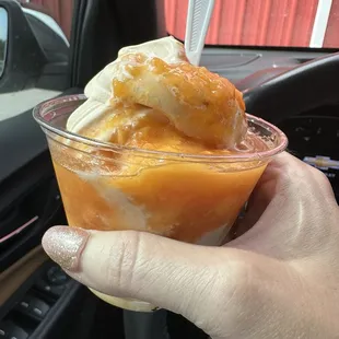 Peach sundae small