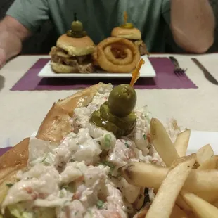 a sandwich and french fries