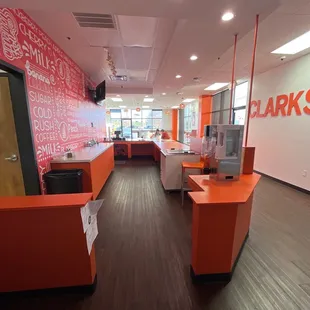 Empty store from rear view