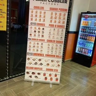 Menu options