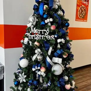 a decorated christmas tree