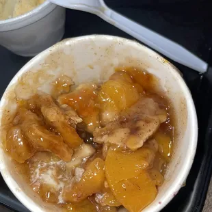 Lousy peach cobbler